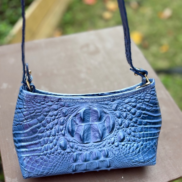 NWOT-Brahmin Mini Embossed Croc Leather Purse - Picture 3 of 10